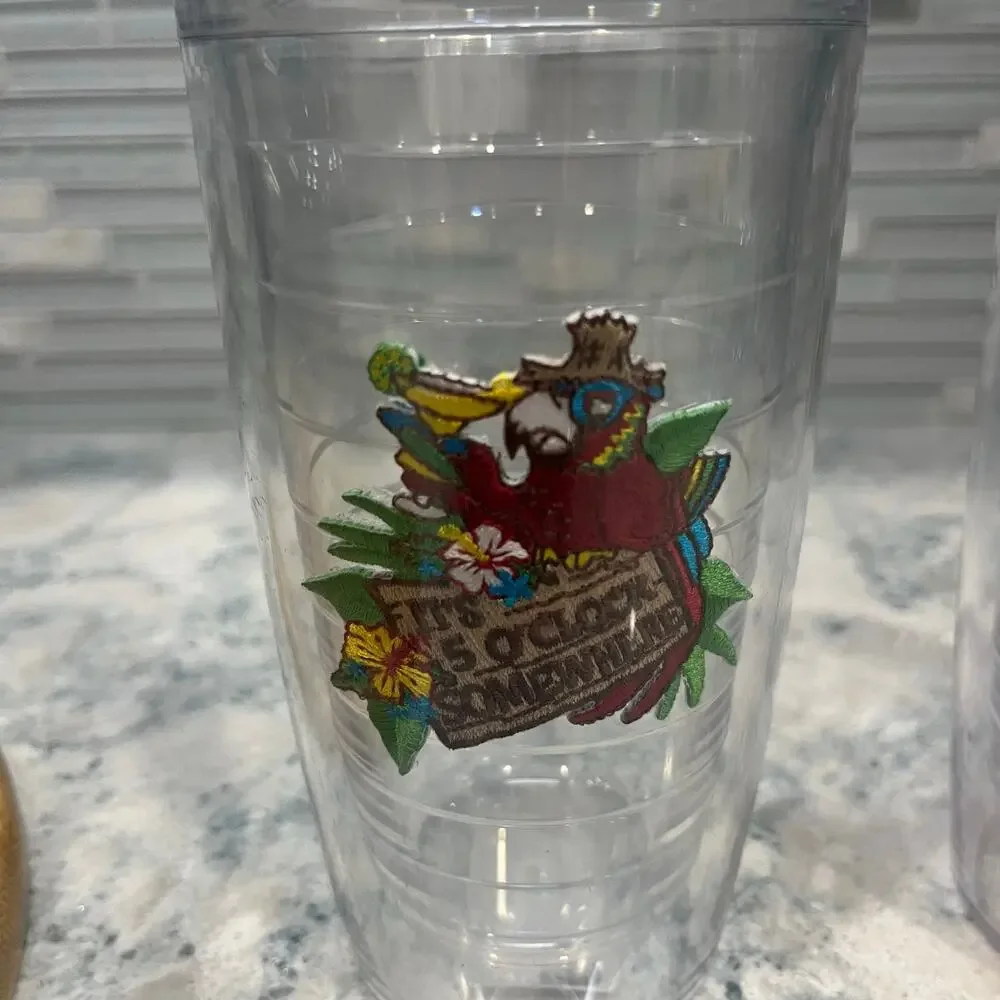 Lot of 2 Tervis Tumbler Margaritaville 16oz Cups 5 O'Clock License to Chill